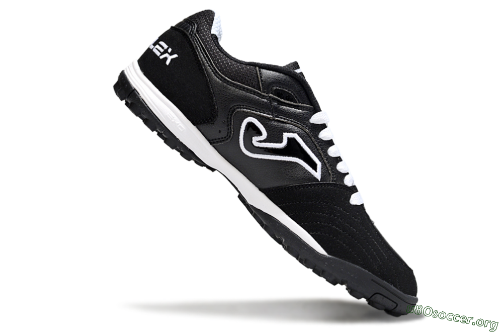 Joma Top Flex TF Football Shoes - Black/White/Red 4