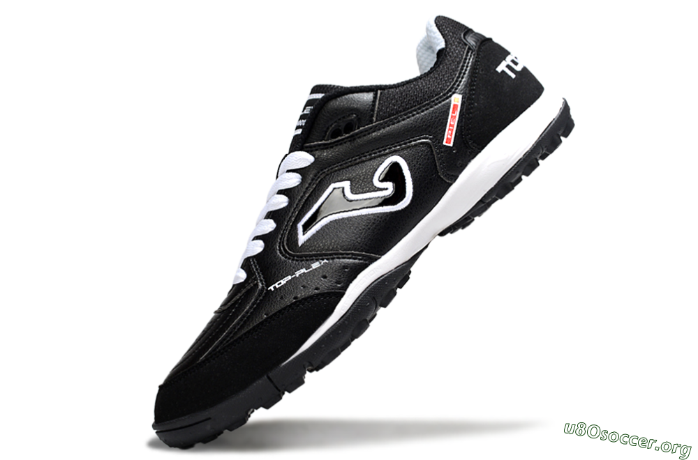 Joma Top Flex TF Football Shoes - Black/White/Red 5