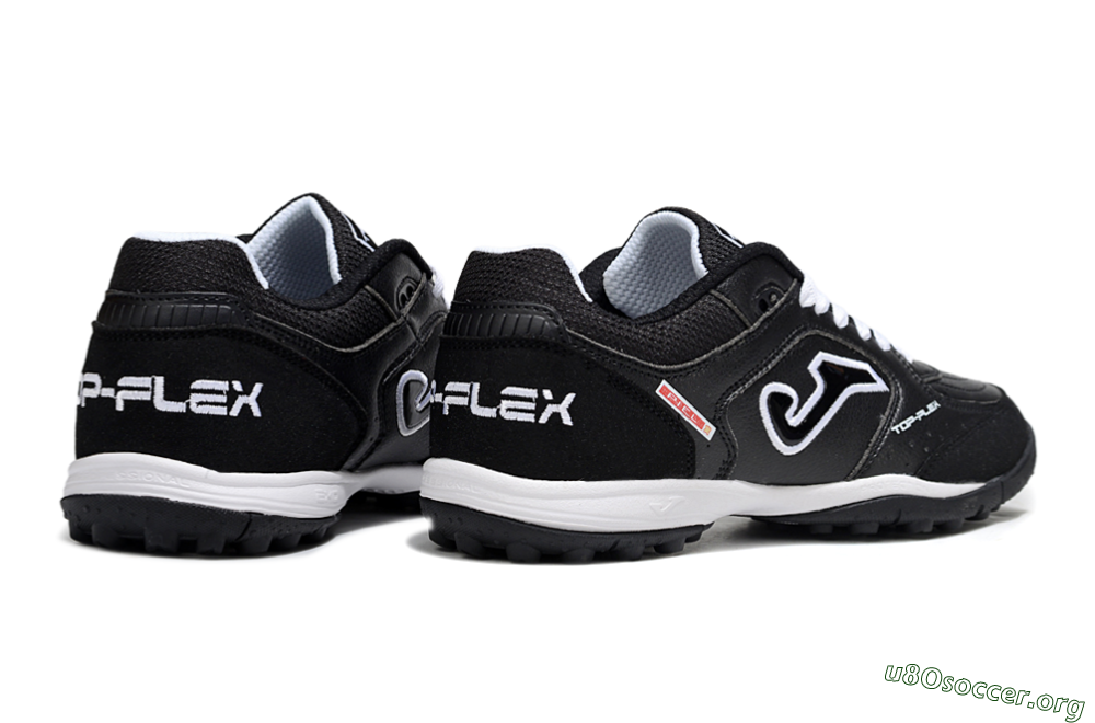 Joma Top Flex TF Football Shoes - Black/White/Red 6