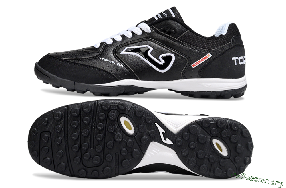 Joma Top Flex TF Football Shoes - Black/White/Red 1