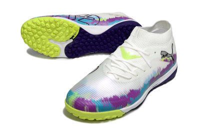 Puma Future 8 Ultimate TF Football Shoes - White/Purple/Blue