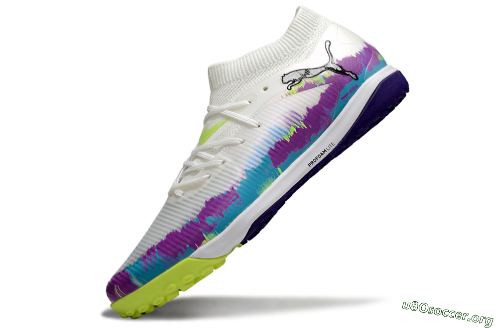 Puma Future 8 Ultimate TF Football Shoes - White/Purple/Blue 5