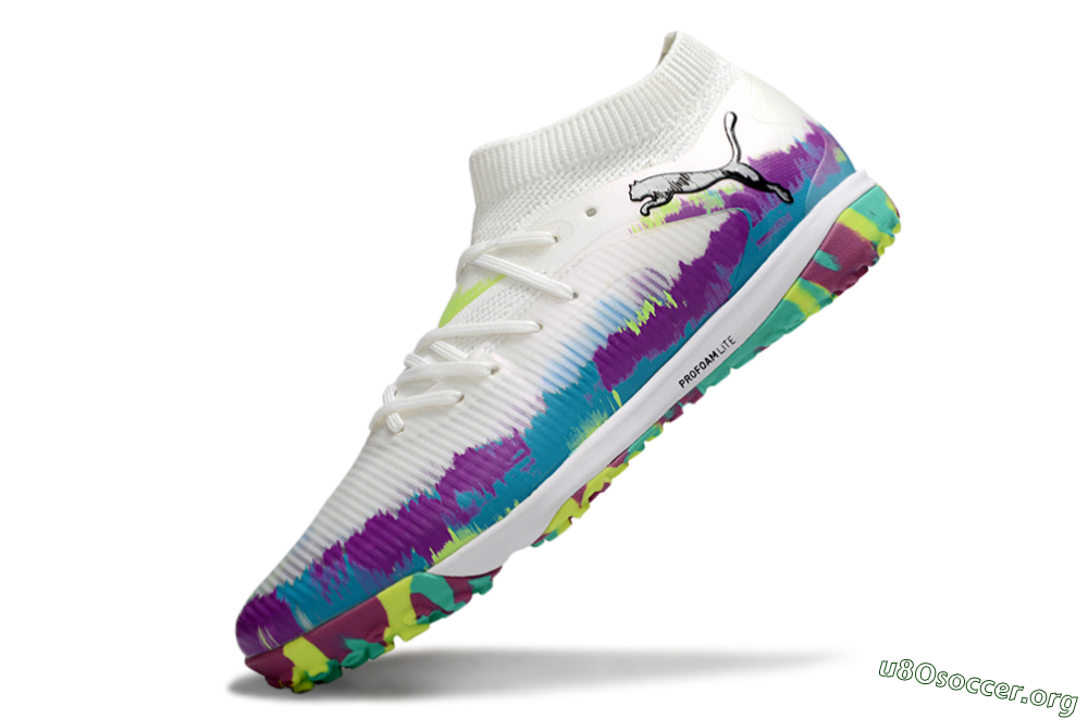 Puma Future 8 Ultimate TF Football Shoes - White/Purple/Blue 5
