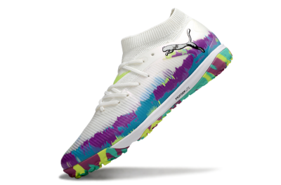 Puma Future 8 Ultimate TF Football Shoes - White/Purple/Blue