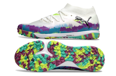 Puma Future 8 Ultimate TF Football Shoes - White/Purple/Blue