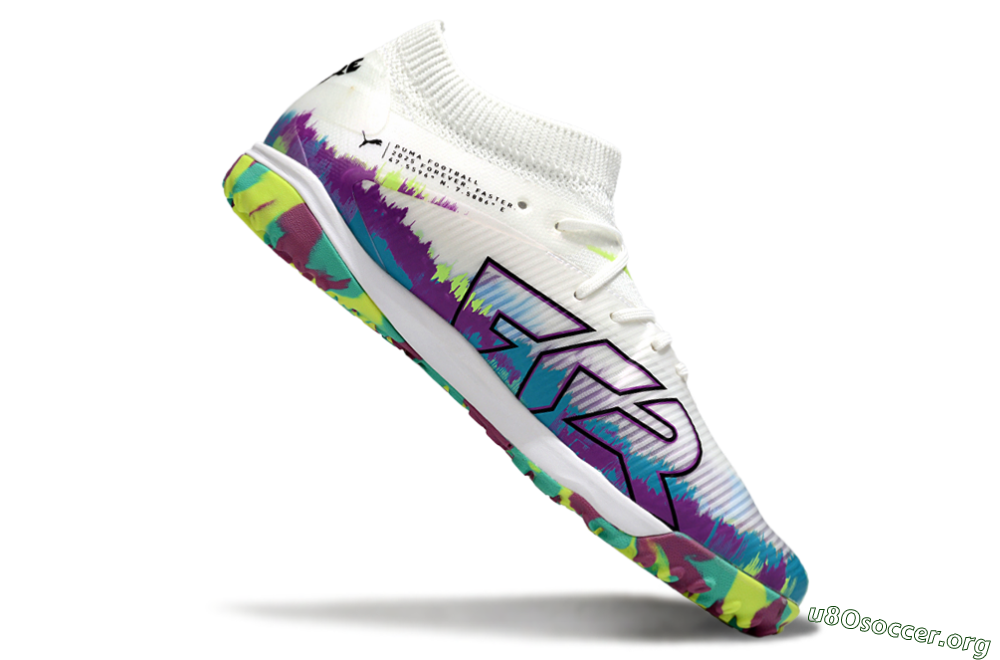 Puma Future 8 Ultimate TF Football Shoes - White/Purple/Blue 4