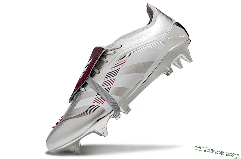 Adidas Predator 25 Elite Foldover Tongue SG Football Boots - Silver/Black/Red 5