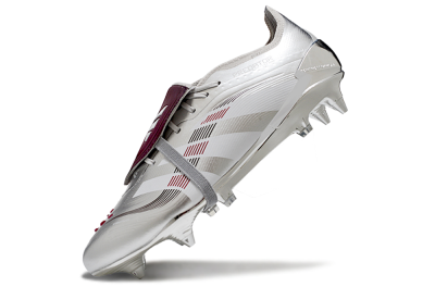 Adidas Predator 25 Elite Foldover Tongue SG Football Boots - Silver/Black/Red