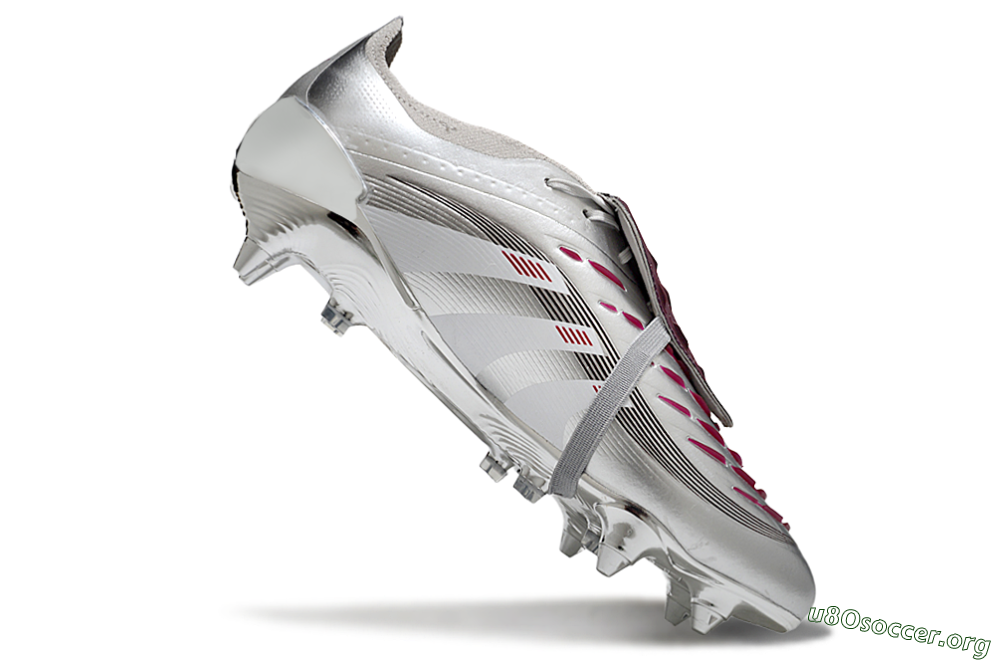 Adidas Predator 25 Elite Foldover Tongue SG Football Boots - Silver/Black/Red 4