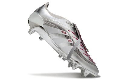 Adidas Predator 25 Elite Foldover Tongue SG Football Boots - Silver/Black/Red