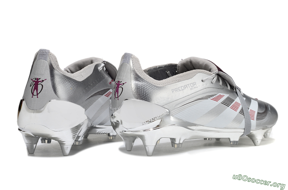 Adidas Predator 25 Elite Foldover Tongue SG Football Boots - Silver/Black/Red 6