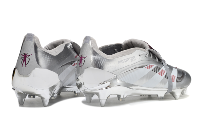 Adidas Predator 25 Elite Foldover Tongue SG Football Boots - Silver/Black/Red