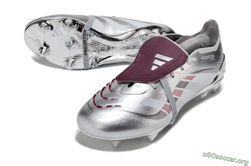 Adidas Predator 25 Elite Foldover Tongue SG Football Boots - Silver/Black/Red 0
