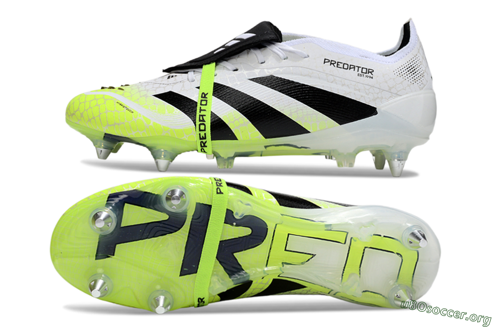 Adidas 25 Predator Elite Foldover Tongue SG Football Boots - White/Yellow/Black 1