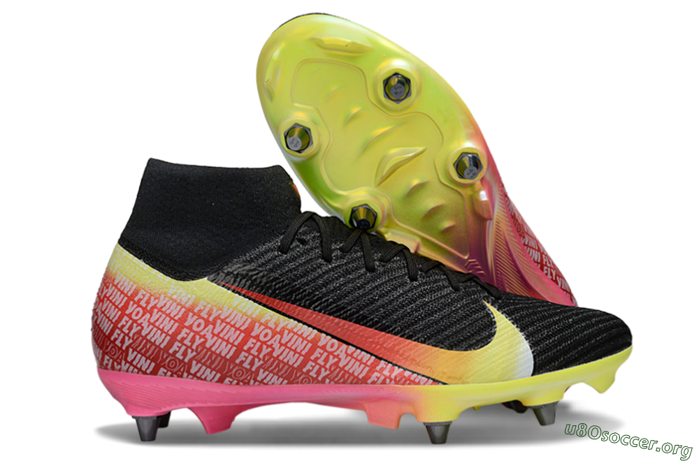 Nike Air Zoom Mercurial Superfly 10 Elite SG Football Boots - Black/Yellow/Red 2