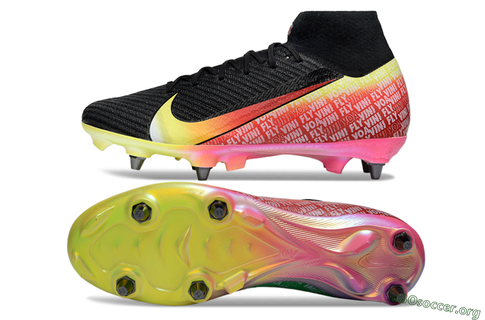 Nike Air Zoom Mercurial Superfly 10 Elite SG Football Boots - Black/Yellow/Red 1