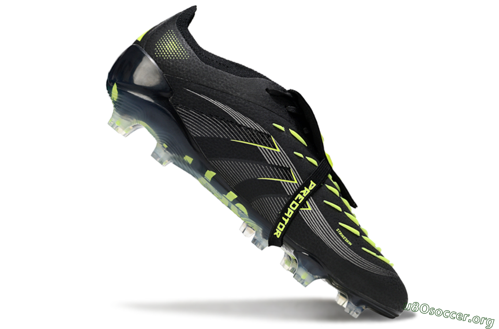 Adidas Predator 25 Elite Foldover Tongue FG Football Boots - Black/Silver/Yellow 4