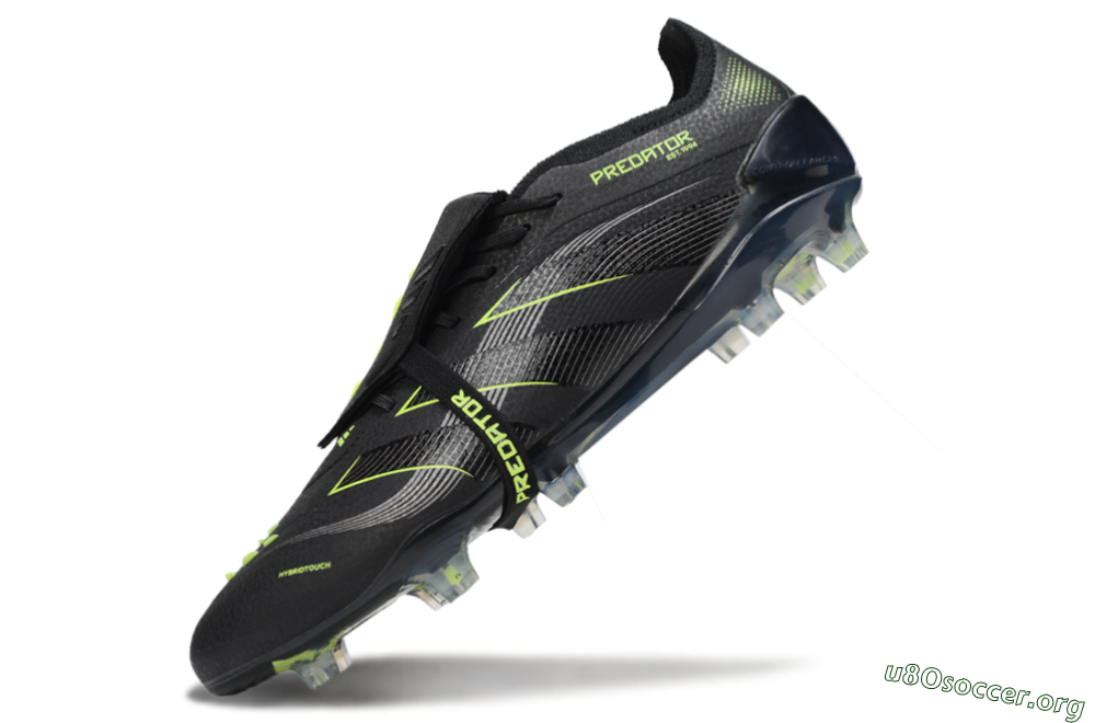 Adidas Predator 25 Elite Foldover Tongue FG Football Boots - Black/Silver/Yellow 5