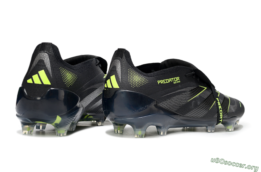 Adidas Predator 25 Elite Foldover Tongue FG Football Boots - Black/Silver/Yellow 6