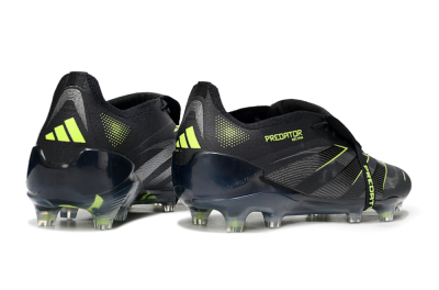 Adidas Predator 25 Elite Foldover Tongue FG Football Boots - Black/Silver/Yellow