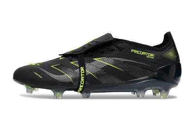 Adidas Predator 25 Elite Foldover Tongue FG Football Boots - Black/Silver/Yellow