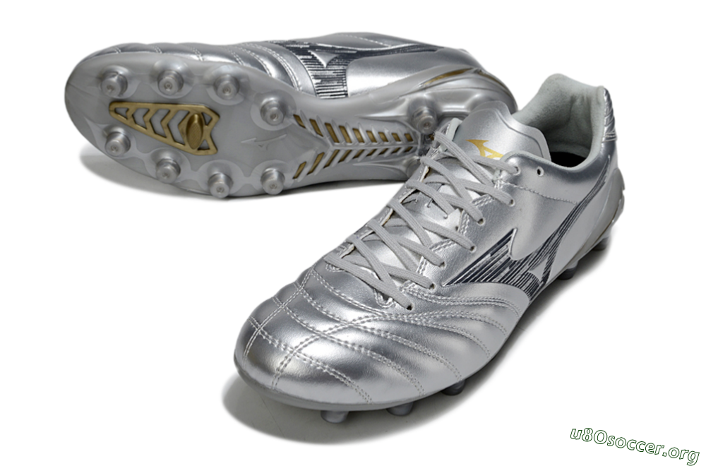 Mizuno Morelia Neo 4 FG Football Boots - Silver/Black/Gold 0