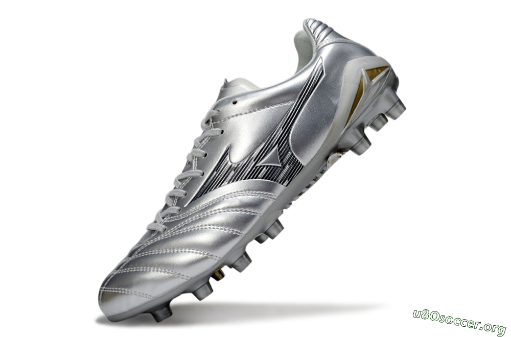Mizuno Morelia Neo 4 FG Football Boots - Silver/Black/Gold 5