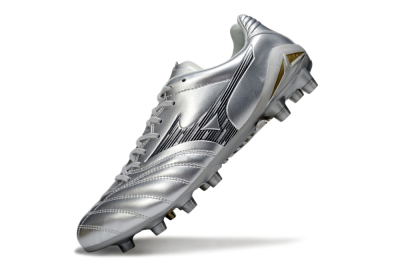 Mizuno Morelia Neo 4 FG Football Boots - Silver/Black/Gold