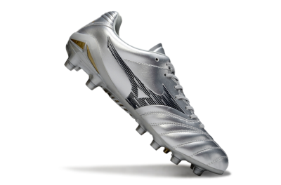 Mizuno Morelia Neo 4 FG Football Boots - Silver/Black/Gold