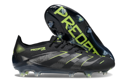 Adidas Predator 25 Elite FG Football Boots - Black/Silver/Yellow