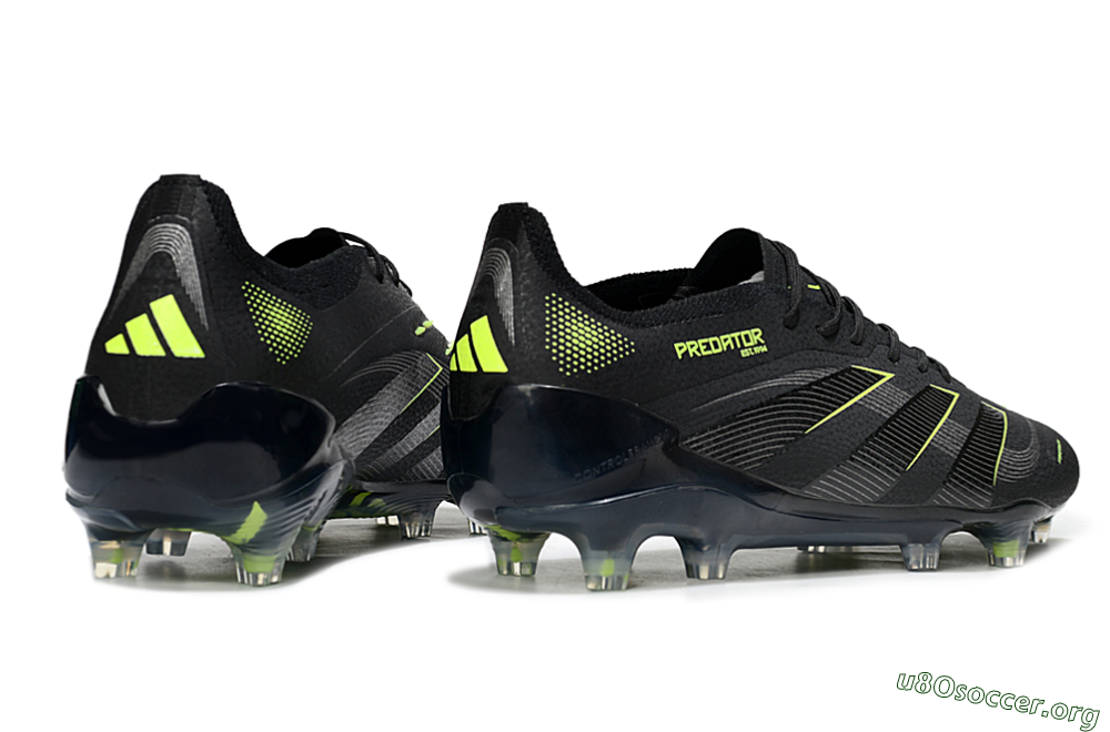 Adidas Predator 25 Elite FG Football Boots - Black/Silver/Yellow 6