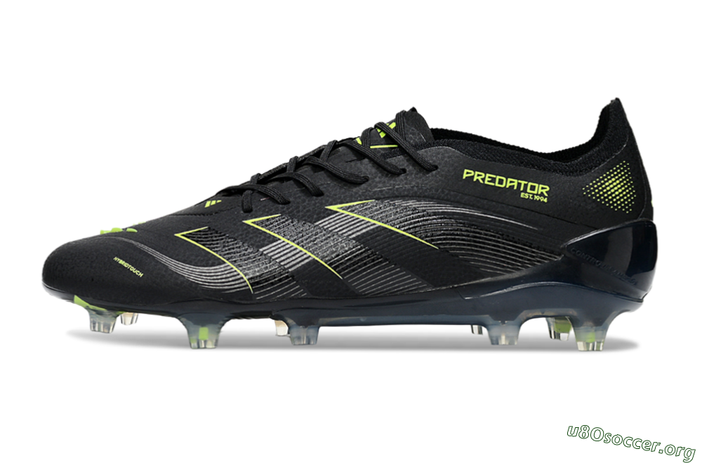 Adidas Predator 25 Elite FG Football Boots - Black/Silver/Yellow 3