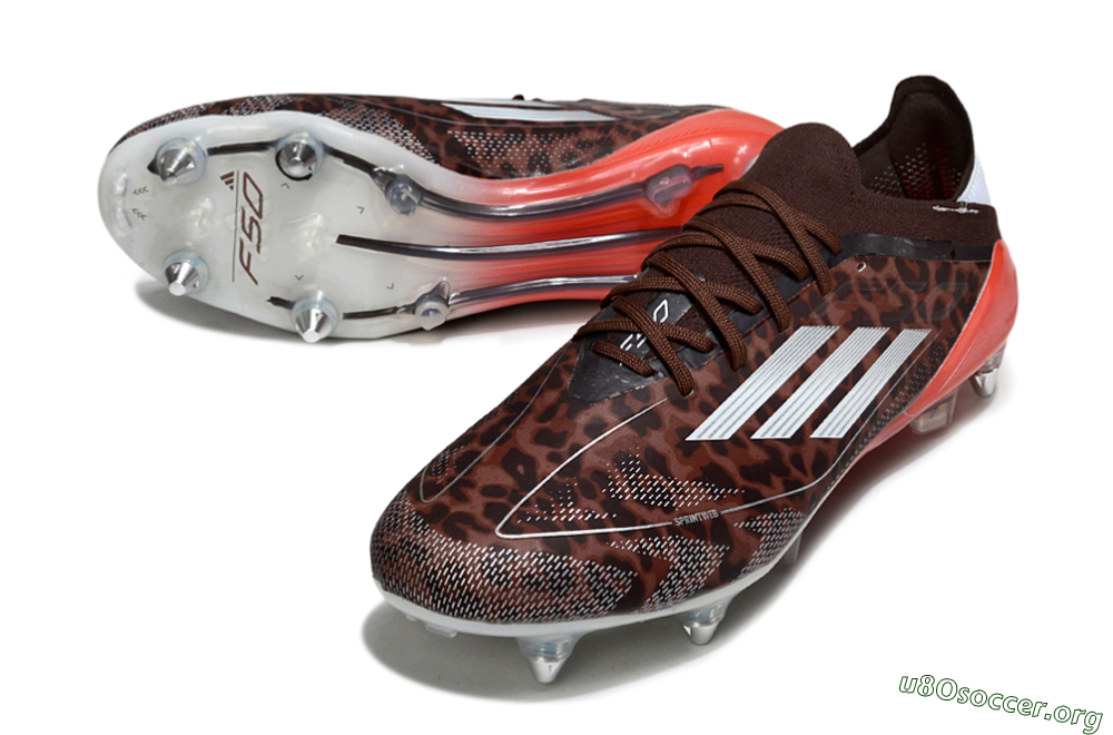 Adidas F50 Elite SG Football Boots - Leopard/Red/Silver 0