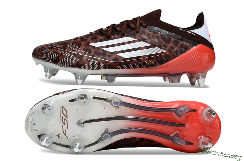 Adidas F50 Elite SG Football Boots - Leopard/Red/Silver 1