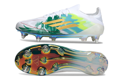 Adidas F50 Elite SG Football Boots - White/Green/Gold