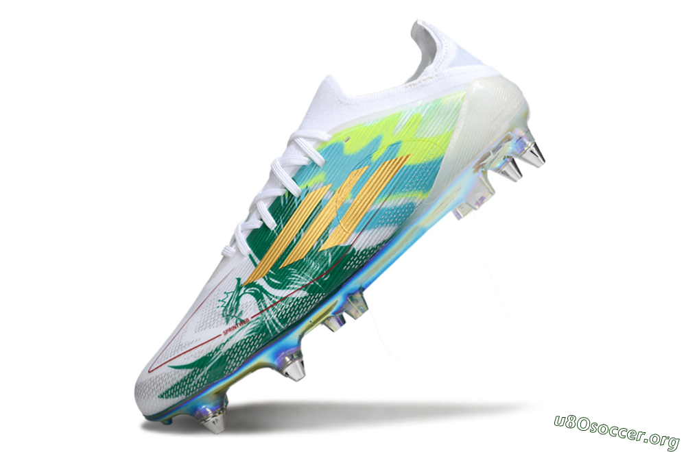 Adidas F50 Elite SG Football Boots - White/Green/Gold 5