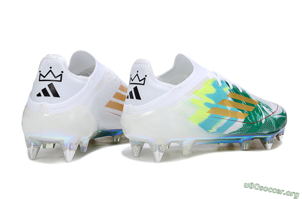 Adidas F50 Elite SG Football Boots - White/Green/Gold 6