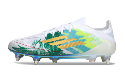 Adidas F50 Elite SG Football Boots - White/Green/Gold
