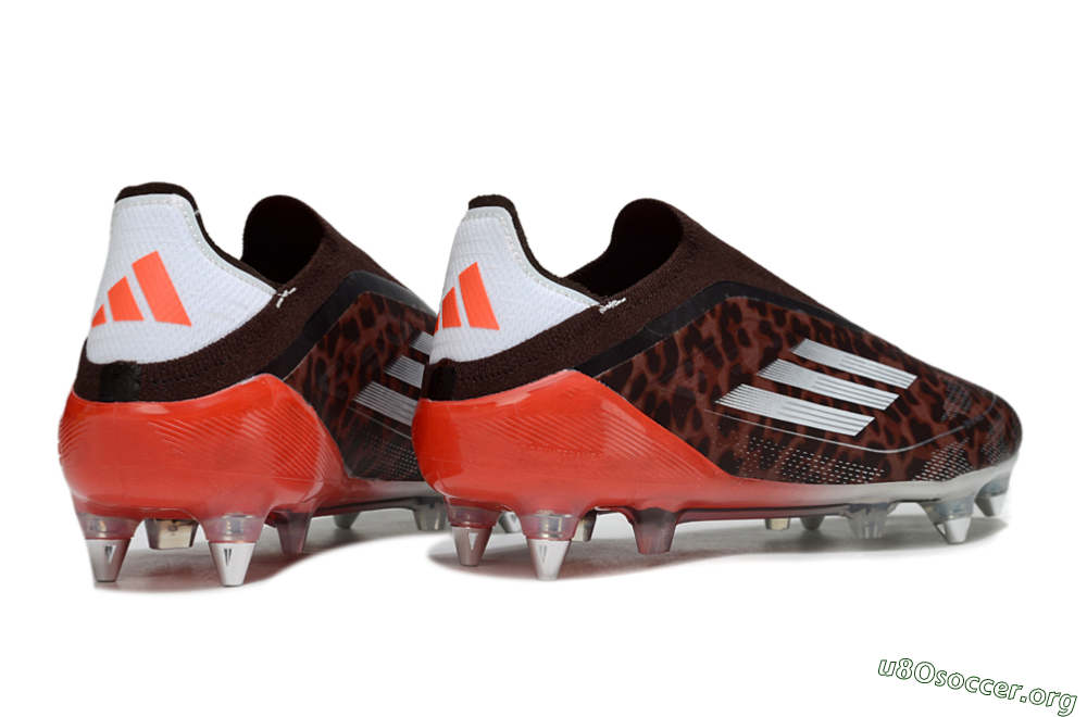 Adidas F50 Elite Laceless SG Football Boots - Leopard/Red/Silver 6