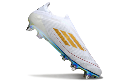 Adidas F50 Elite Laceless SG Football Boots - White/Green/Gold