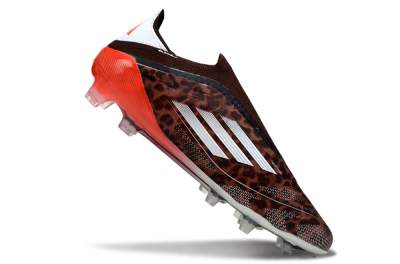 Adidas F50 Elite Laceless FG Football Boots - Leopard/Red/Silver