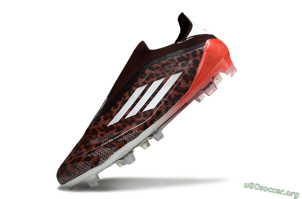 Adidas F50 Elite Laceless FG Football Boots - Leopard/Red/Silver 5