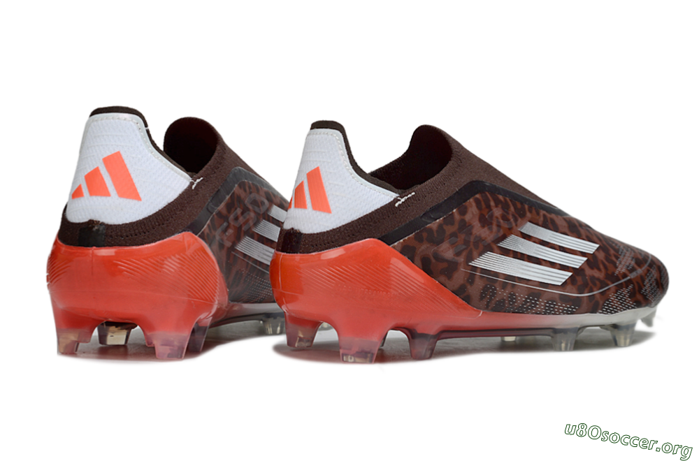 Adidas F50 Elite Laceless FG Football Boots - Leopard/Red/Silver 6