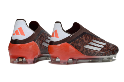Adidas F50 Elite Laceless FG Football Boots - Leopard/Red/Silver