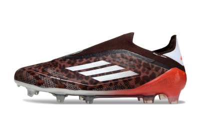 Adidas F50 Elite Laceless FG Football Boots - Leopard/Red/Silver
