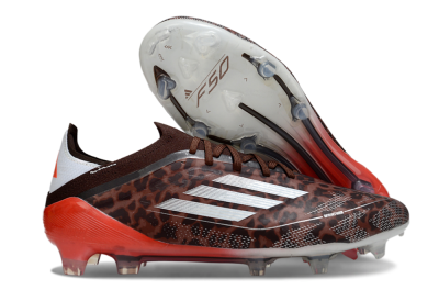 Adidas F50 Elite FG Football Boots - Leopard/Red/Silver