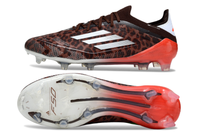 Adidas F50 Elite FG Football Boots - Leopard/Red/Silver
