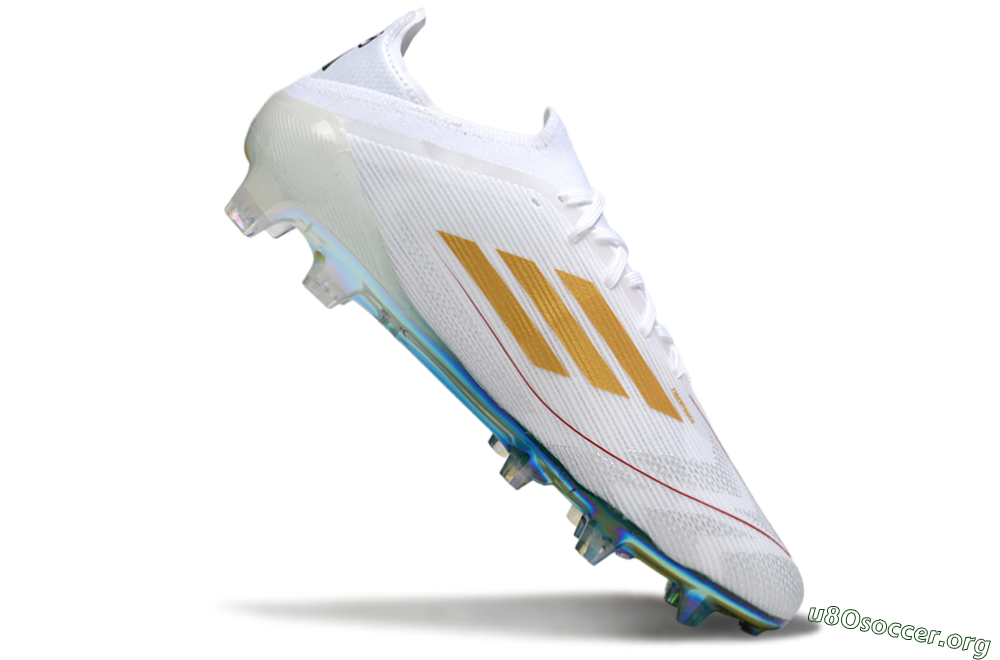 Adidas F50 Elite FG Football Boots - White/Green/Gold 4