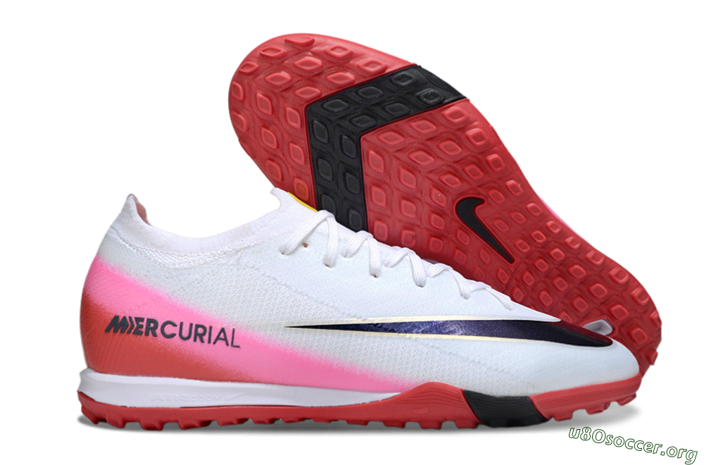 Nike Air Zoom Mercurial Vapor 16 Elite TF Football Shoes - White/Black/Red 2