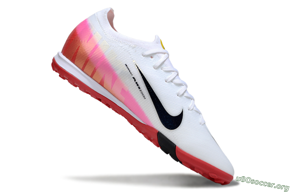 Nike Air Zoom Mercurial Vapor 16 Elite TF Football Shoes - White/Black/Red 4
